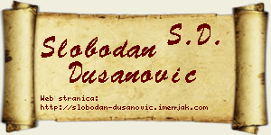 Slobodan Dušanović vizit kartica